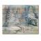 Designart - Winter Landscape With Snowy River I - Traditional Print on Natural Pine Wood